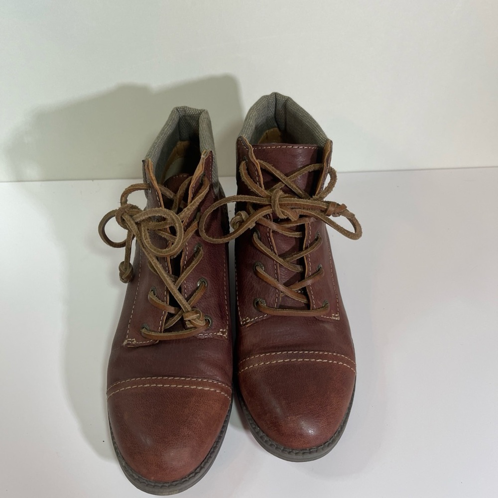 Sperry Top Sider Ankle Boots Size 6M Juniper Quay Brown Leather Casual EUC